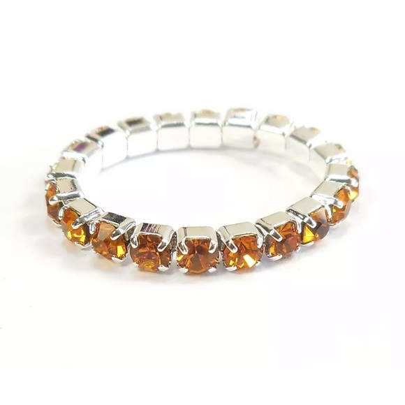 Jewelry - Gold Crystal Toe Ring Stretchy fits all sizes NEW